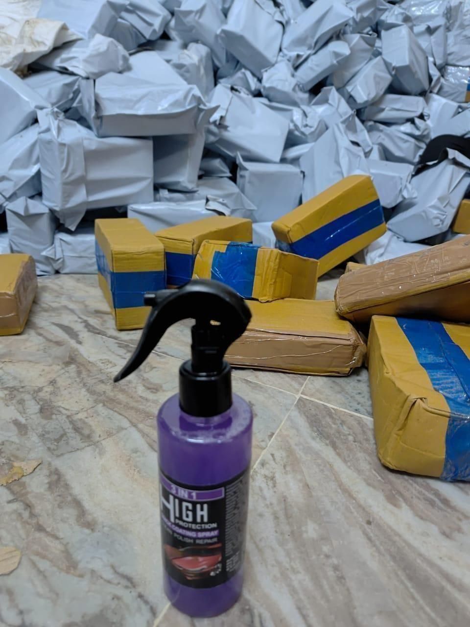 Combo - 1 Bottle Of 3 In 1 Coating Spray & 1 Glass Cleaning Board